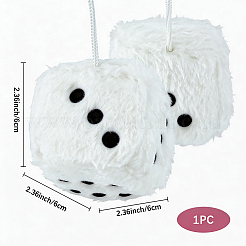 Colgantes de tela de peluche con forma de dados&nbsp;HJEW-SP0001-84A