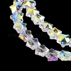 Galvanisieren transparente Glasperlen Stränge&nbsp;EGLA-U004-03A-AB01
