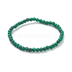 Pulseras de estiramiento con cuentas de malaquita sintética&nbsp;BJEW-A117-A-16