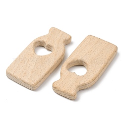 Verbindungsringe aus natürlichem Buchenholz&nbsp;WOOD-I017-04