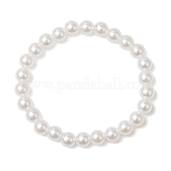 2 Stück Stretch-Armbänder aus ABS-Kunststoff mit Perlenimitat&nbsp;BJEW-JB11909