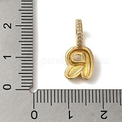 Pendentifs avec zircon cubiques à micro-pavés en laiton&nbsp;KK-K345-13R-G