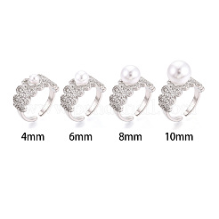 Messing-Mikropavé-Fassungen für Cup-Peg-Ringe mit Zirkonia&nbsp;KK-N274-24P