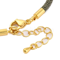 Fabricaciones de pulseras con cordones de nailon aptas para dijes de conectores.&nbsp;AJEW-P116-02G-24
