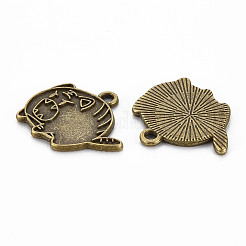 Tibetischen Stil Legierung Anhänger Emaille Fassungen&nbsp;LS-TIBEP-N010-023AB-RS