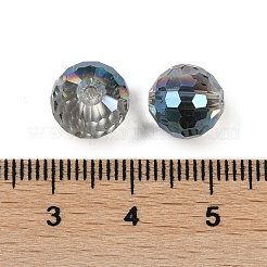 Perle di vetro placcato trasparente&nbsp;EGLA-N002-31-G01