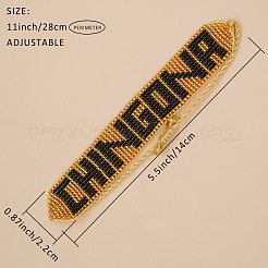 Braccialetti di perline di vetro intrecciate per donne e uomini&nbsp;HA3272