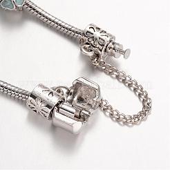Lega strass perline braccialetti europei&nbsp;BJEW-L602-18