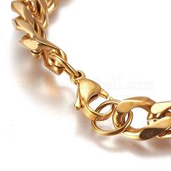 Bracelets à maillons cubains en acier inoxydable 304&nbsp;BJEW-L661-02G