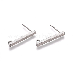 Anlaufgeschützte Ohrstecker-Beschläge aus Edelstahl 304&nbsp;STAS-E482-03A-P