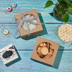 Quadratische faltbare kreative Kraftpapierbox&nbsp;CON-WH0081-33