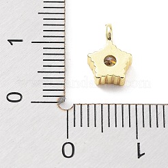 Cremagliera placcatura micro ottone spianare pendenti zirconi&nbsp;KK-P247-12G