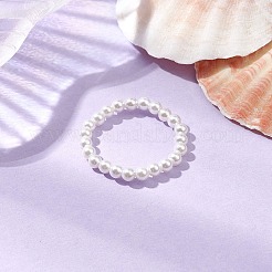 Runde Stretchringe aus Muschelkernperlen für Damen&nbsp;RJEW-JR00761