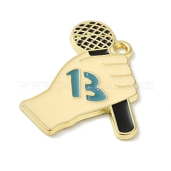 Pendente smaltati in lega&nbsp;LS-ENAM-C022-02B-G