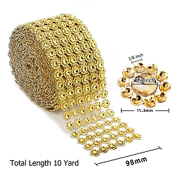 Glitzernde Mesh-Wickelrolle aus Kunststoff in Blumenform&nbsp;DIY-CJC0001-08B