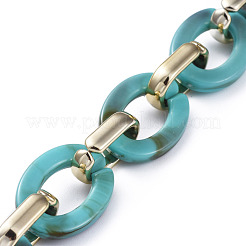 Chaînes de câble en plastique ccb faites à la main&nbsp;AJEW-JB00682-02