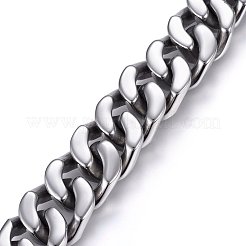 Bracciali con catene a maglie in acciaio inossidabile 304 anti-ossidazione&nbsp;BJEW-E346-07B-P