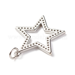 Messing micro pave klare zirkonia anhänger&nbsp;ZIRC-P094-03P-RS