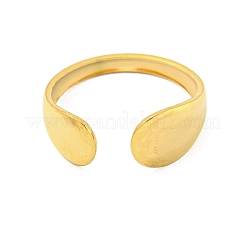 Anillo de puño abierto con forma de lágrima de acero inoxidable 304 para mujer&nbsp;RJEW-S406-01G-06