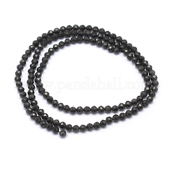 Hebra de cuentas de obsidiana natural&nbsp;X-G-E411-33-3mm