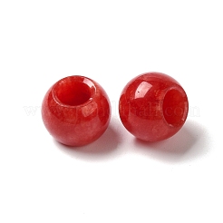 Cuentas europeas de jade blanco natural (teñido)&nbsp;G-N342-03Q
