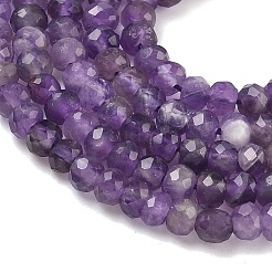 Natürlichen Amethyst Perlenstränge&nbsp;G-P279-74-4mm-01