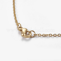 Collane con ciondolo in acciaio inossidabile 304&nbsp;NJEW-E141-35