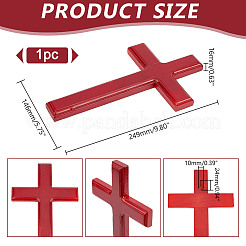 Décoration murale croix en bois de chêne&nbsp;DJEW-WH0009-32