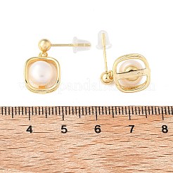 Latón pendientes colgantes aretes&nbsp;EJEW-P302-02G