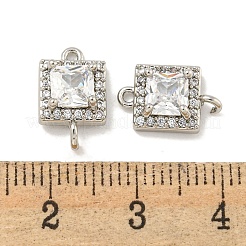 Verbindungsanhänger mit durchsichtigem Zirkonia-Pavé aus Messing&nbsp;KK-P275-43P