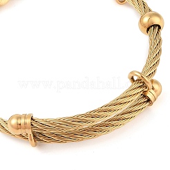 Bracelets à breloques réglables en acier inoxydable 304&nbsp;BJEW-F326-03G