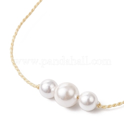 Muschelperlen-Armbänder mit runden Perlen&nbsp;BJEW-JB11994