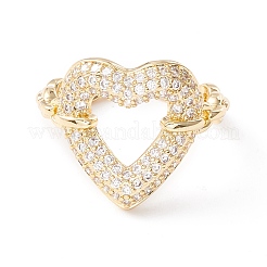 Anello polsino cuore in zirconi chiari&nbsp;KK-D067-31G-RS