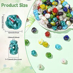 100pcs 10 Farben handgemachte Bunte Malerei-Perlen&nbsp;LAMP-CJ0002-36