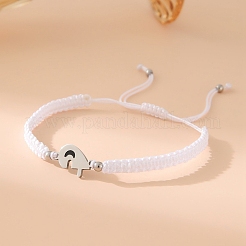 Bracelets réglables en corde tressée en polyester pour couple&nbsp;PW-WG99087-01