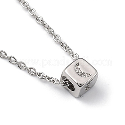 Würfel Micro Pave Zirkonia Anhänger Halsketten & Armbänder Sets&nbsp;SJEW-JS01116-01