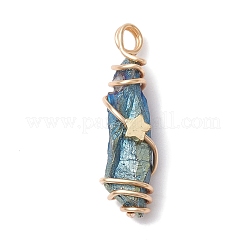 Anhänger aus galvanisiertem Naturquarzkristall&nbsp;PALLOY-JF02326-05