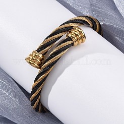 Bracelets joncs torques en acier inoxydable 304 pour femmes&nbsp;BJEW-P310-24MC02