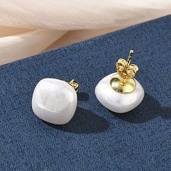 Ohrstecker aus Messing und ABS-Kunststoff mit Imitationsperlen für Damen&nbsp;PL-CBA760A-03A-G02