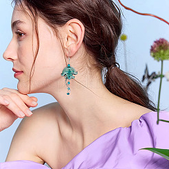 Laiton pendentif boucle d'oreille&nbsp;EJEW-TAC00020