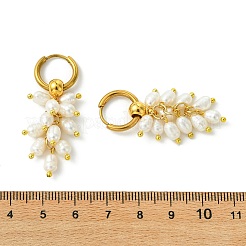 Ohrring mit Cluster aus natürlichen Süßwasserzuchtperlen für Damen&nbsp;EJEW-JE07187-01