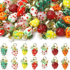 5pcs pendentifs au chalumeau faits à la main&nbsp;PALLOY-YW00108-06A