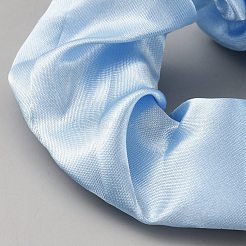 Einfarbige Haargummis aus glattem Stoff für Pferdeschwänze&nbsp;DIY-WH0899-728A