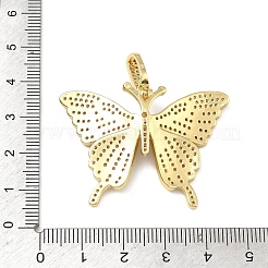 Pendentifs en laiton zircon cubique transparent&nbsp;KK-O127-28G