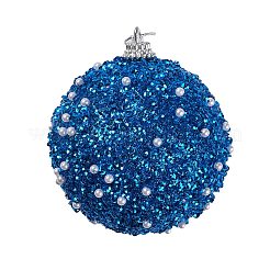 Weihnachtskugel-Anhänger aus Schaumstoff und Kunstperlen aus Kunststoff&nbsp;FIND-G056-01C