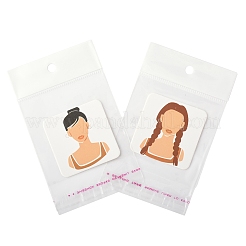 100 stücke 5 arten platz mädchen druck papier ohrring display karten&nbsp;CDIS-FS0001-25