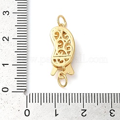 Messingmikropavé mit klaren Zirkonia-Kastenverschlüssen&nbsp;KK-K385-093G