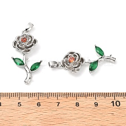 Colgante micropavé cubic zirconia de latón&nbsp;KK-G533-05P