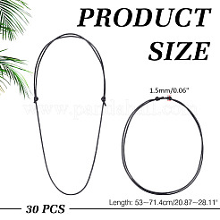 30 collier en cordon polyester réglable de 1.5 mm pour la fabrication de colliers&nbsp;NJEW-ME0001-07B