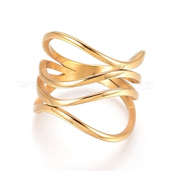 Unisex-Fingerringe aus 304 Edelstahl&nbsp;X-RJEW-L091-09-G-17mm